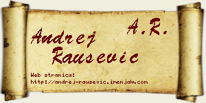 Andrej Raušević vizit kartica